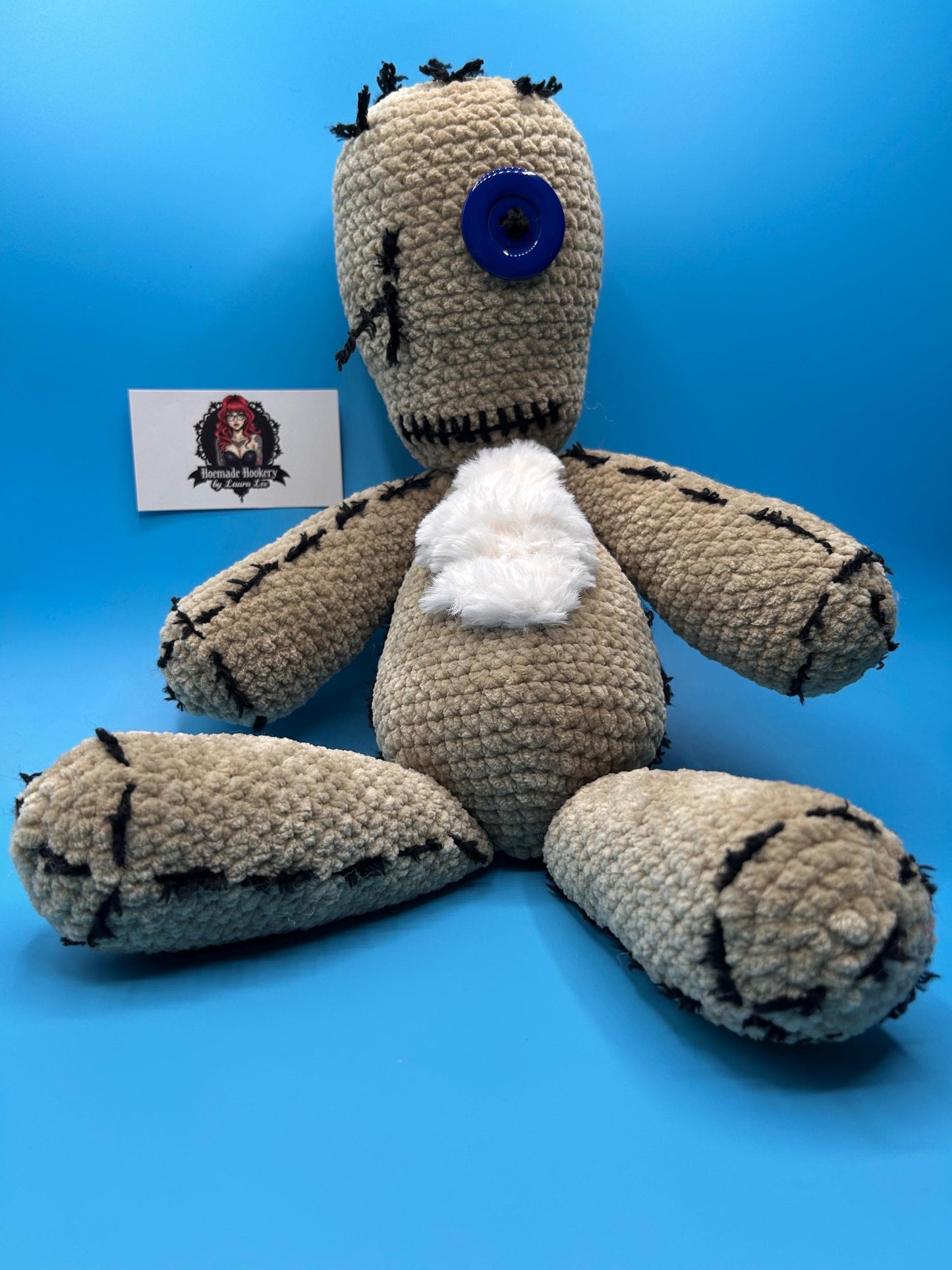 Large Crocheted Plushie Korn Issues Ragdoll